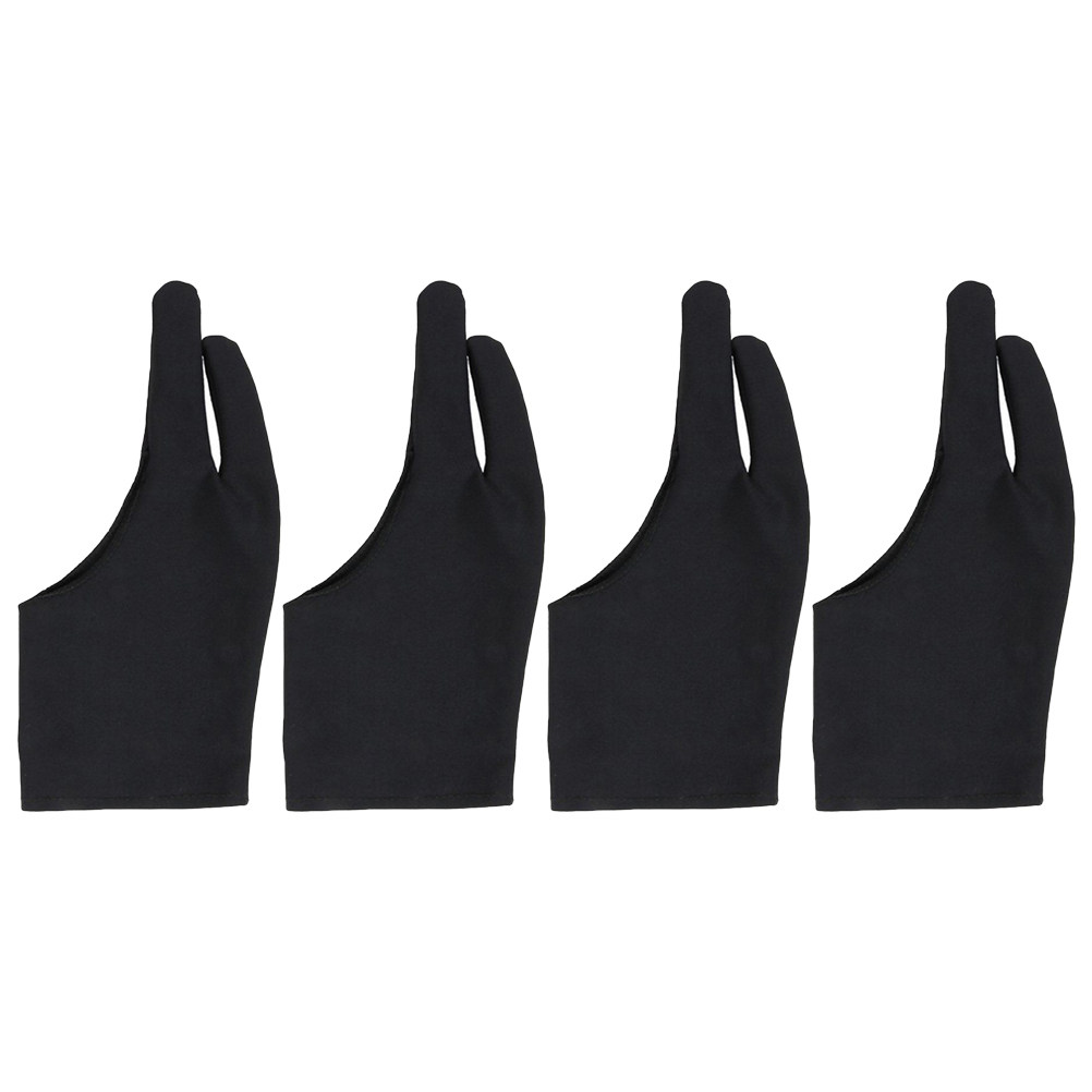 Drawing Glove Artist - 4Pcs Spandex Two Finger Drawing Gloves