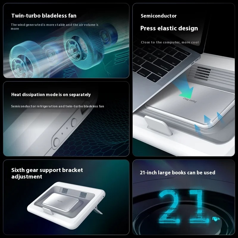 Gaming Laptop Cooler With 2 Co - Cooling Stand Tablet 评论和价格