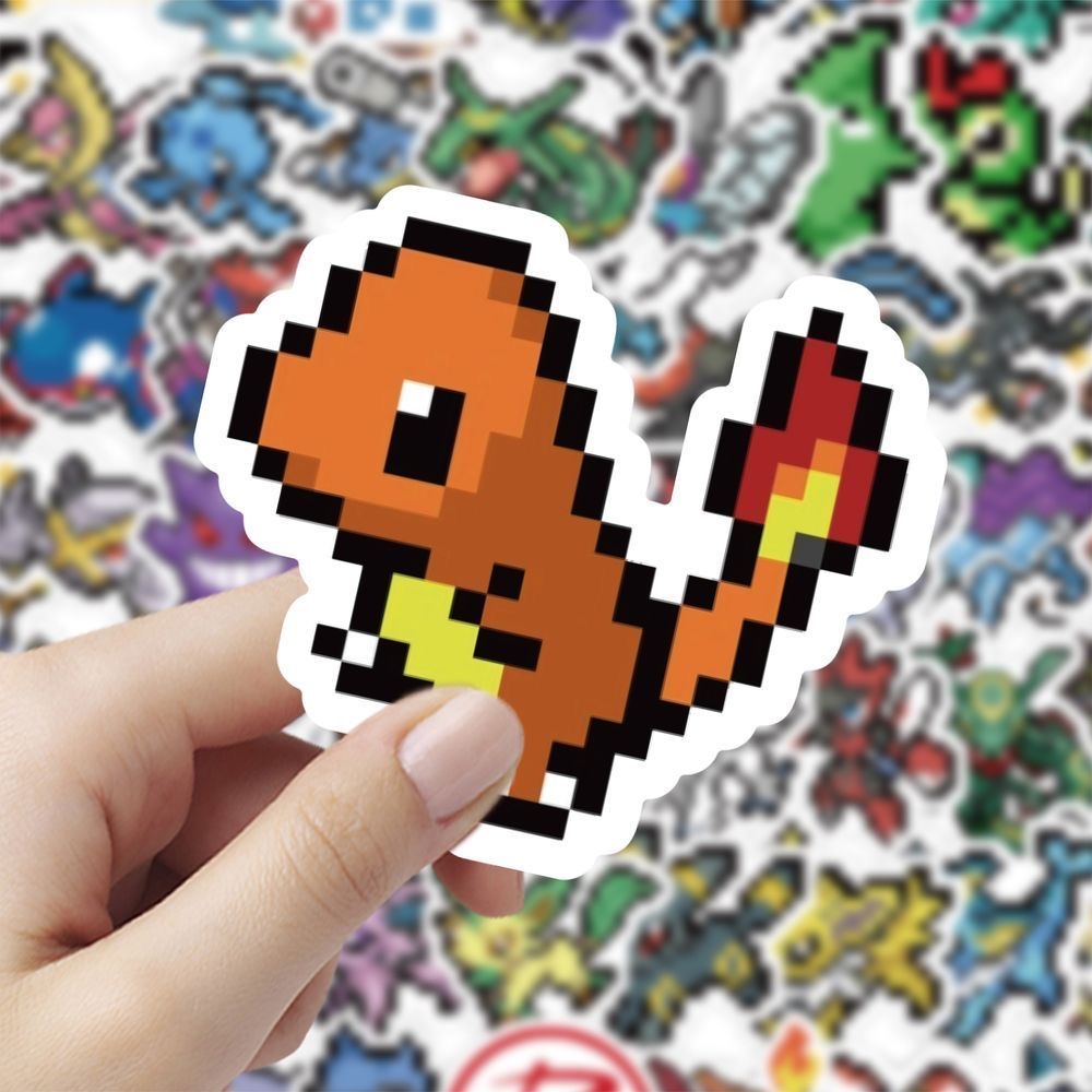 60Pcs Pixel Pokémon Stickers C - Tablet Cute Accessories 评论和价格
