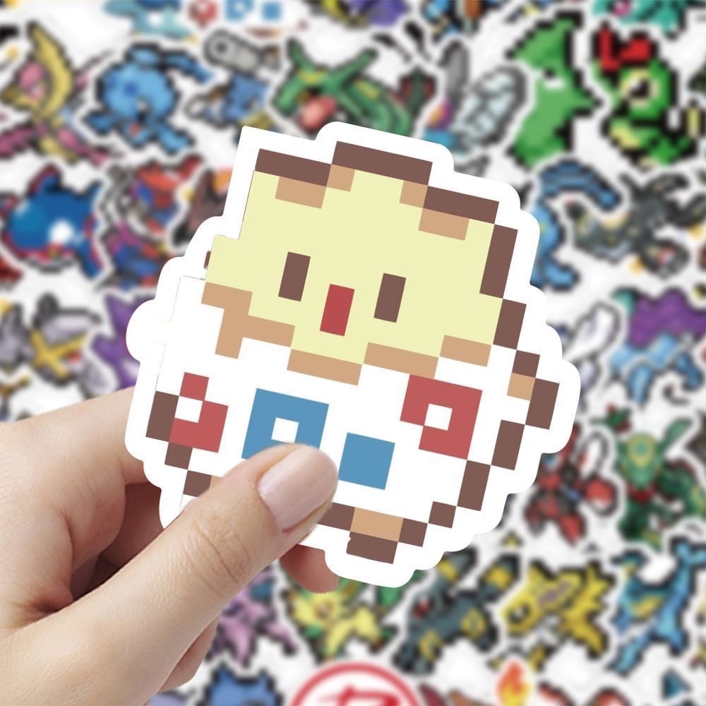 60Pcs Pixel Pokémon Stickers C - Tablet Cute Accessories 评论和价格