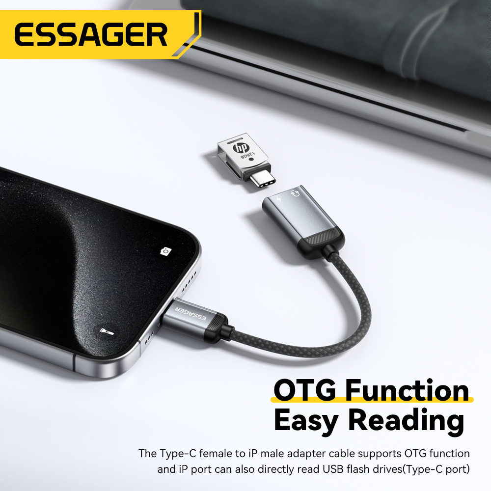 Essager Type C Audio Adapter C - Wired Earphone Lightning 评论和价格