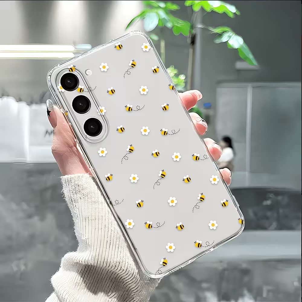 Transparent TPU Cute Bee Daisy - Samsung Galaxy A55 评论和价格