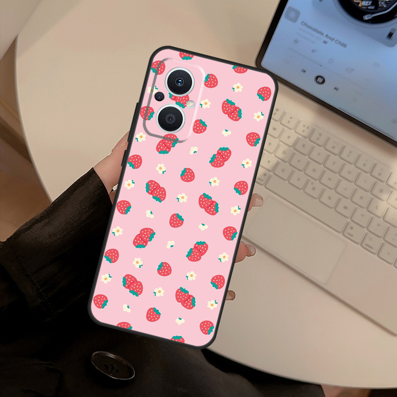 Strawberry Red Case For OPPO F - Oppo Reno 12 评论和价格